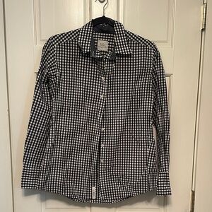 Jill Women's Gingham Button-Down Shirt - Black and White